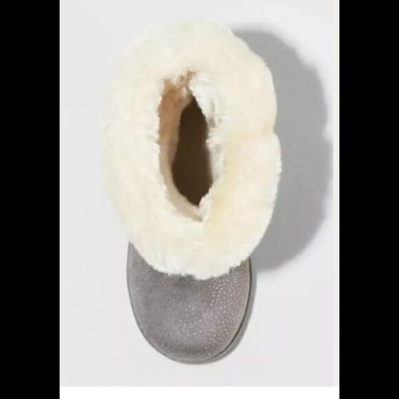 🛍Cat & Jack Girl Karley faux fur glitter Boots sizes various - Picture 7 of 8